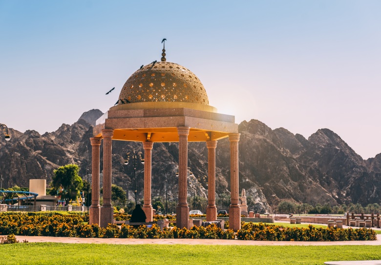 Wonderful landscapes along the corniche in Muscat, Oman